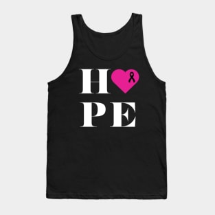 Breast Cancer Awareness Support Pink Ribbon Tank Top